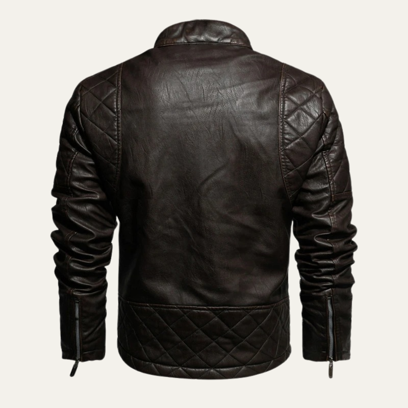 Merrick biker jacket detail