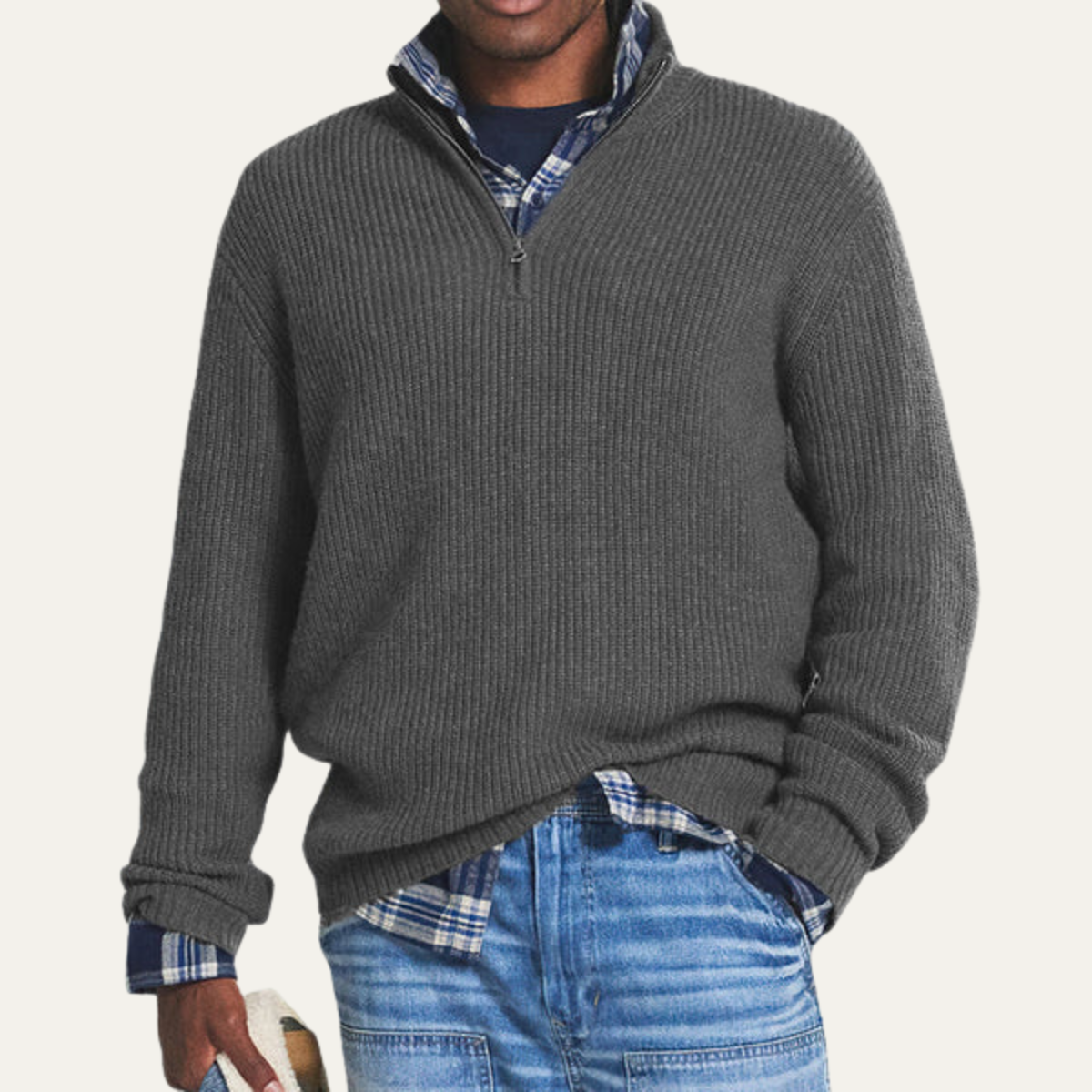 Mortimer knitted jumper Grey