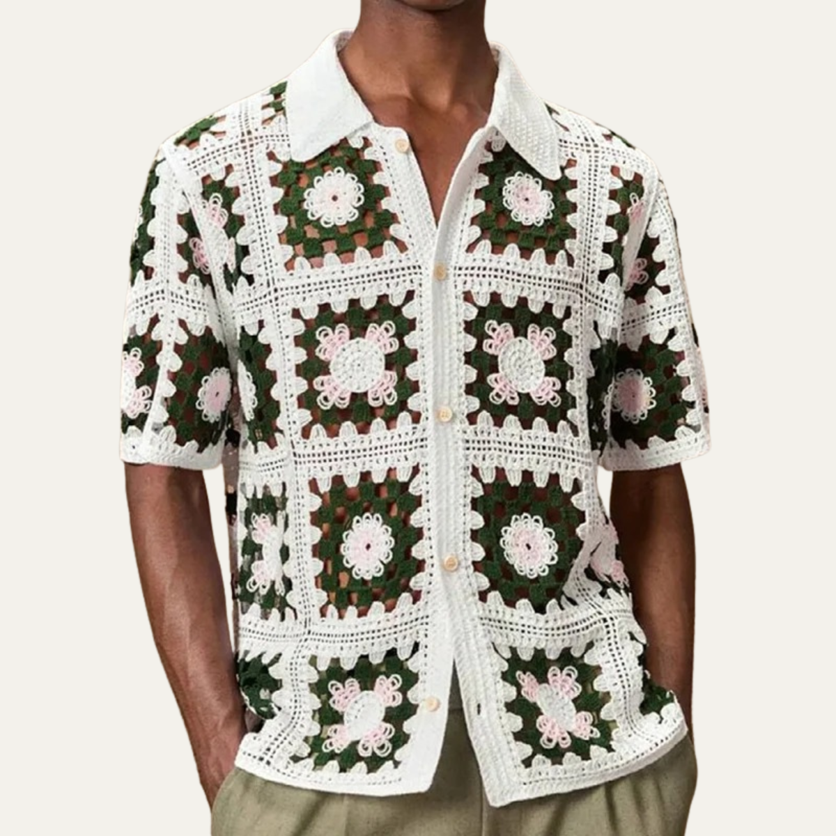 Emery polo shirt Cream Green