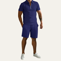 Dominic polo and shorts set in Royal Blue