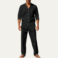 Pablo | Men's Summer Linen Shirt and Trousers Two-Piece Set
