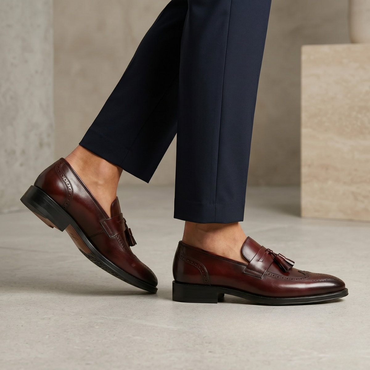 Niall tassel loafers Red