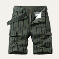 Gideon | Relaxed Vertical Stripe Cargo Shorts for Men