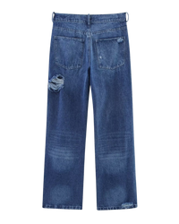 Wren | High Rise Straight Leg Distressed Jeans