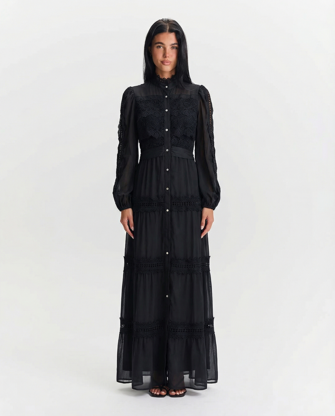 Cara | tiered maxi dress