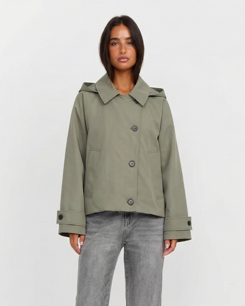 Lucy | Cropped Windbreaker with Hood