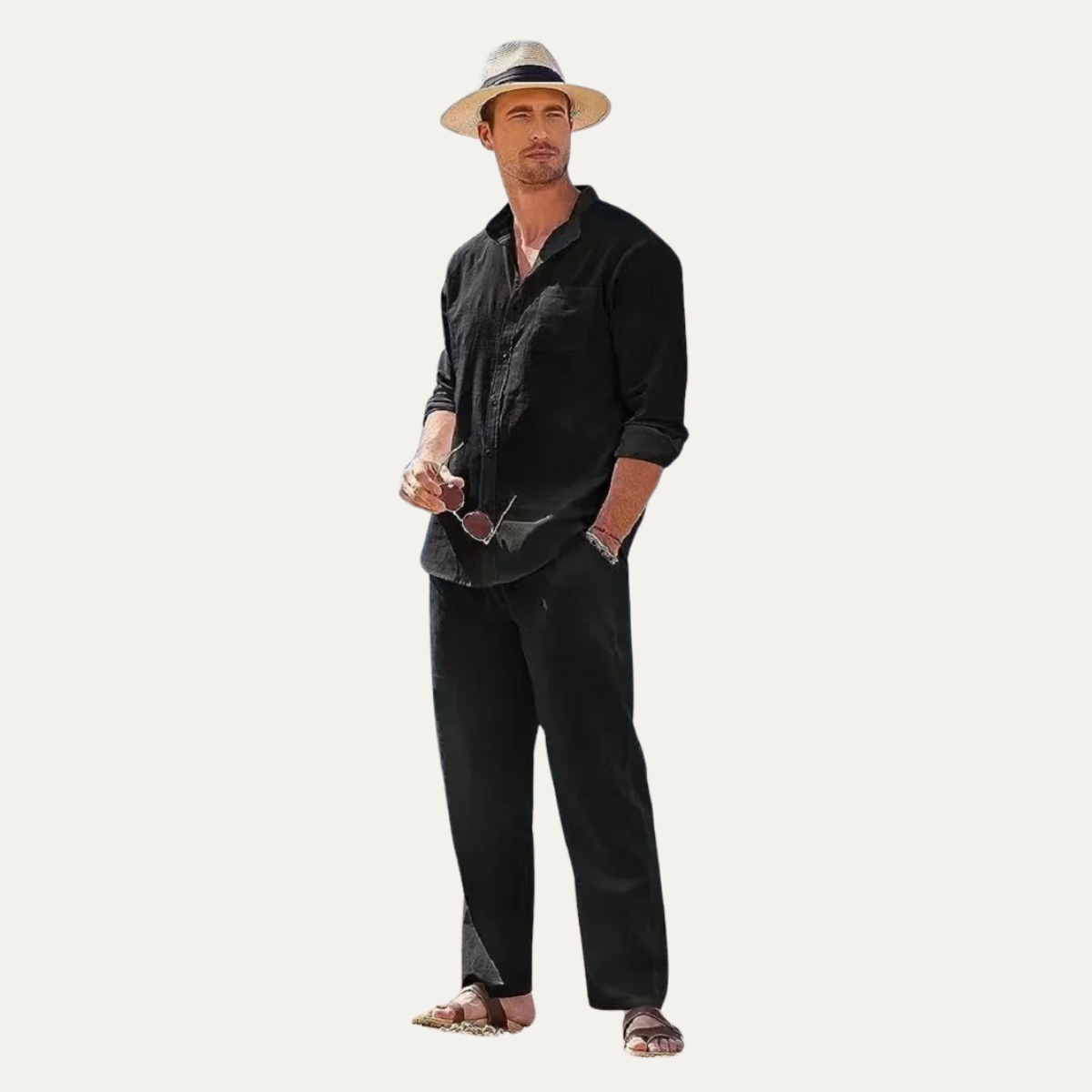 Otto | Men's Summer Shirt and Trousers Two-Piece Set