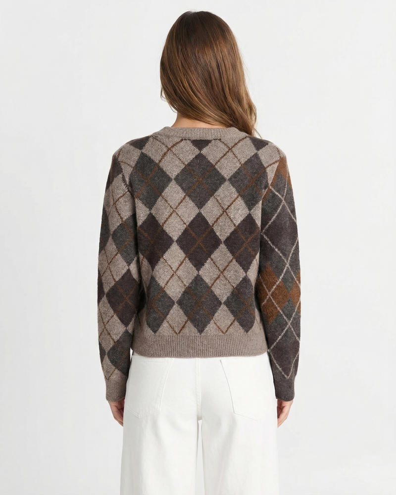 Ivy | argyle knit cardigan