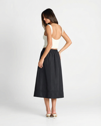 Isla | satin midi skirt
