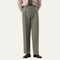 Herbert houndstooth pleated trousers Silvery Grey