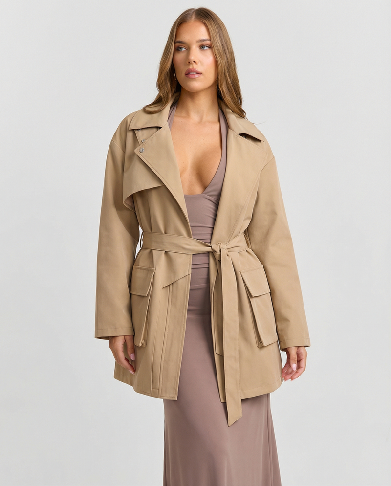 Stella | cropped trench coat