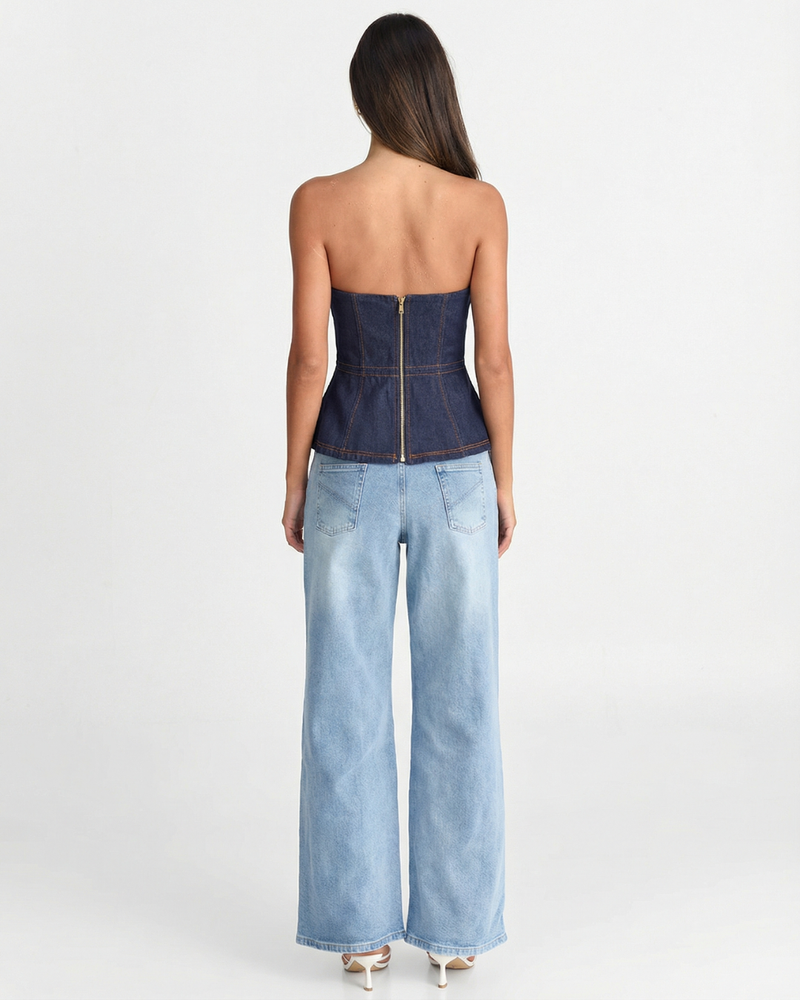 Harriet | denim corset top