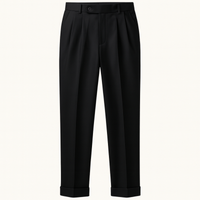 Hadleigh trousers pleat and waistband detail
