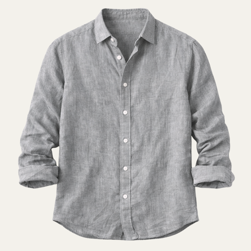 Damian | Lightweight Linen Long Sleeve Shirt