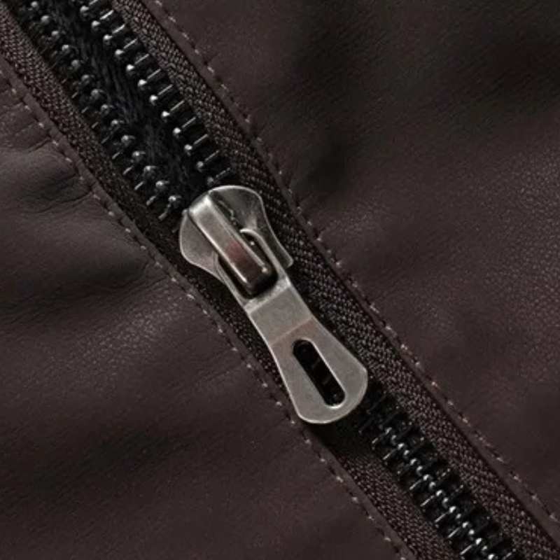 Lachlan | Zip Up Biker Leather Jacket