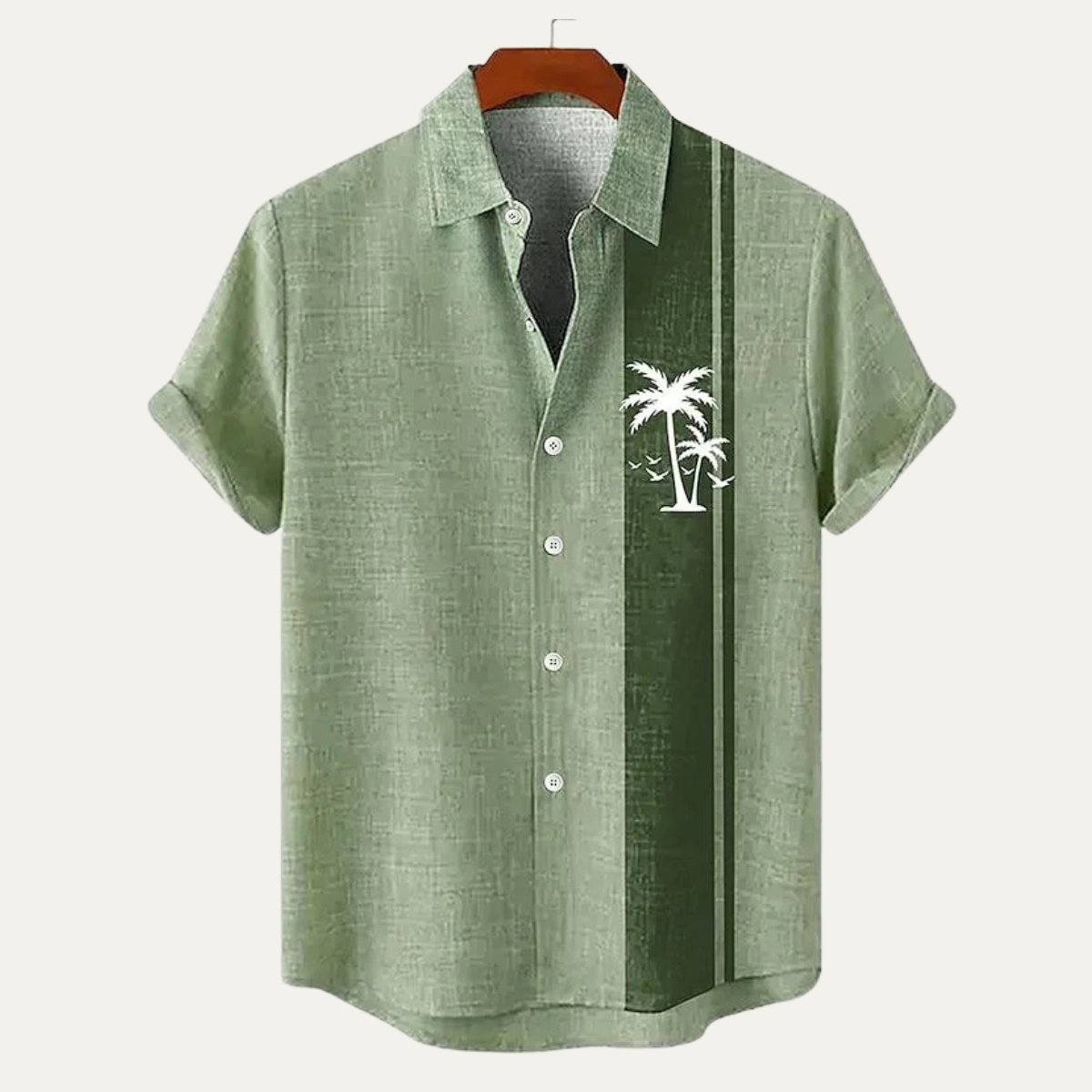 Josiah | Patterned Vintage Cotton Linen Summer Shirt