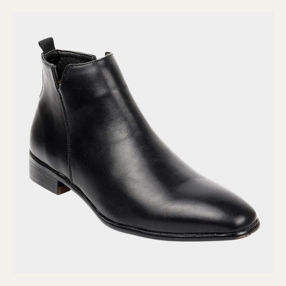 Caxton boots stacked heel detail