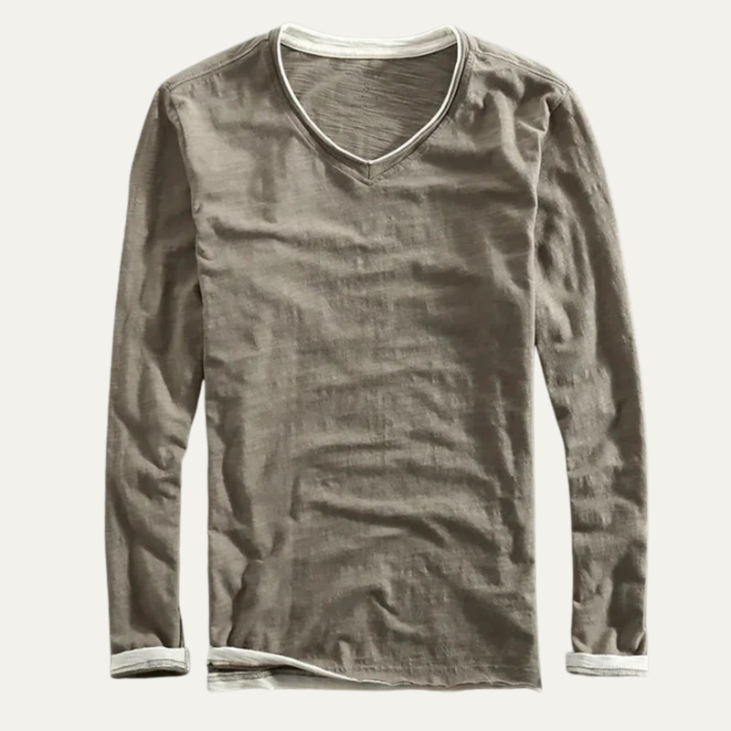 Conor V neck shirt Khaki