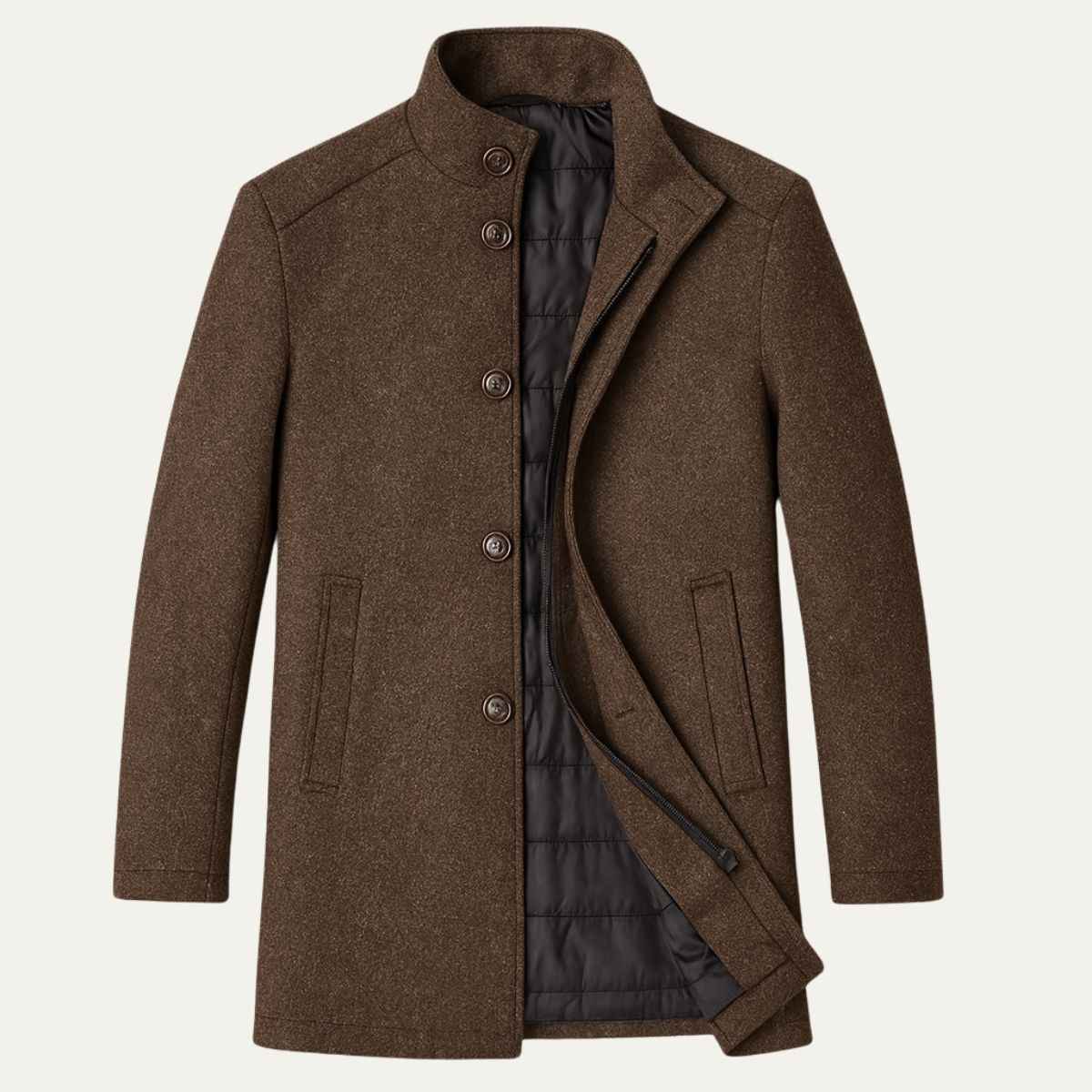 Egerton wool overcoat in Brown