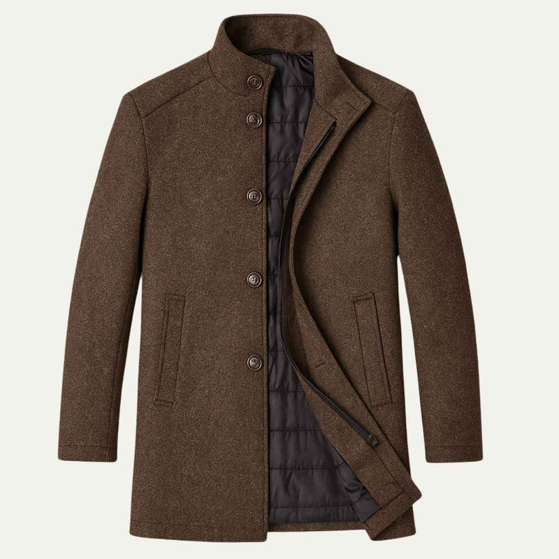 Egerton wool overcoat in Brown