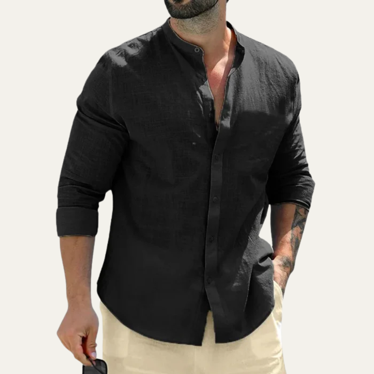 Brock | Smart Casual Linen-Blend Button-Up Shirt