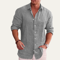 Damian | Lightweight Linen Long Sleeve Shirt