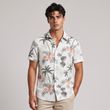 Ignatius | Palm Tree Print Short Sleeve Summer Shirt for Men