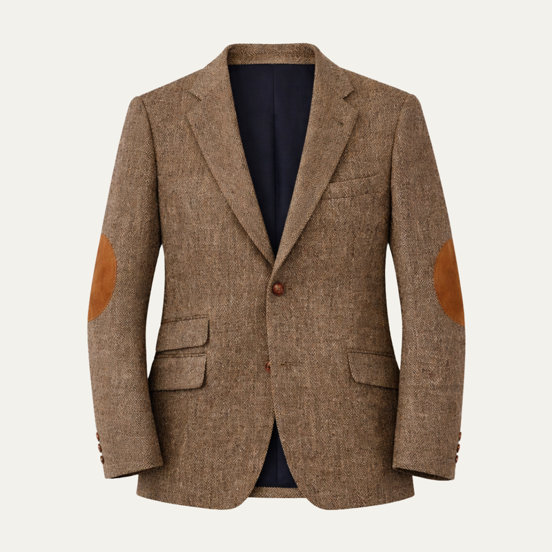 Linden | Single Breasted Herringbone Tweed Blazer
