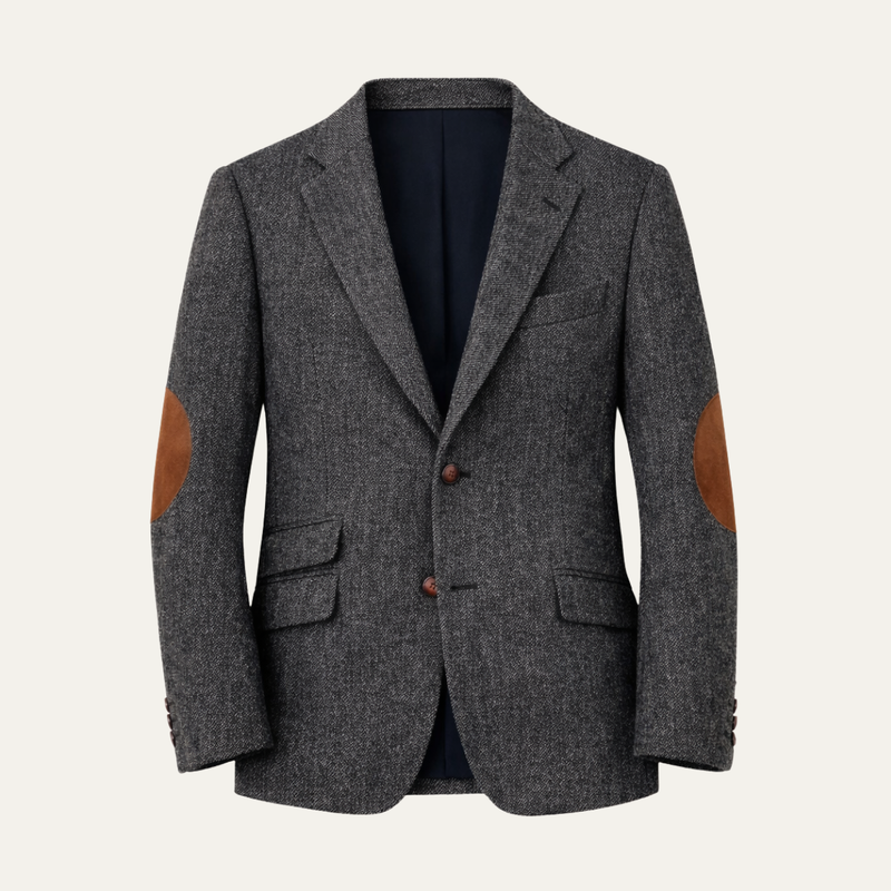 Linden | Single Breasted Herringbone Tweed Blazer