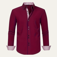 Nathan | Contrast Trim Button Down Cotton Dress Shirt