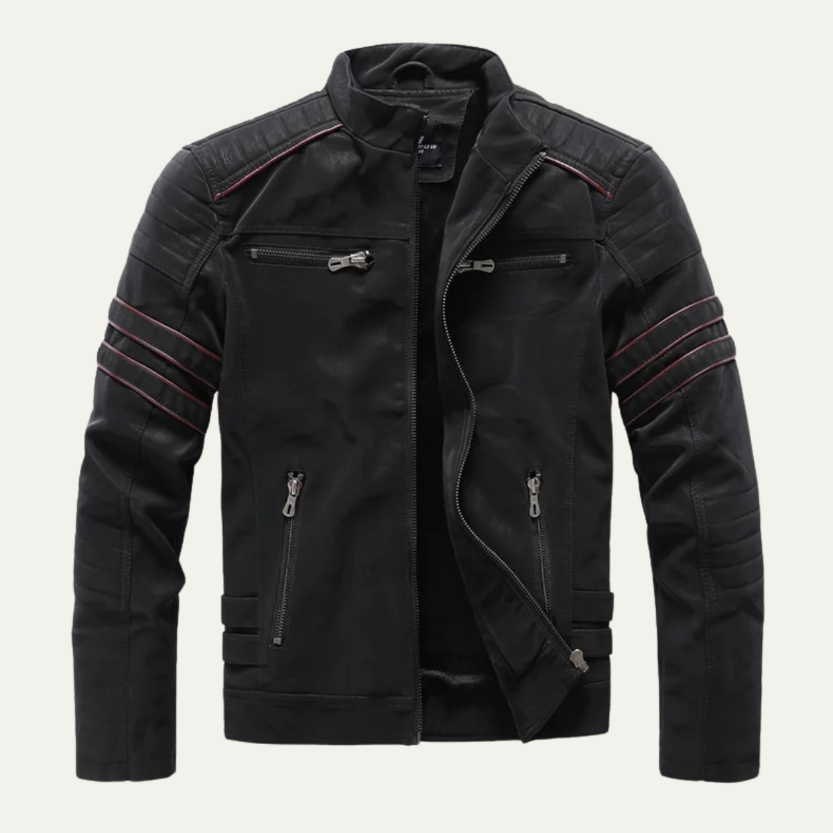 Lachlan | Zip Up Biker Leather Jacket