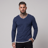 Conor | Men's Casual Slim Fit Long Sleeve V Neck Shirt