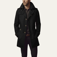 Dunstan trench coat in Black