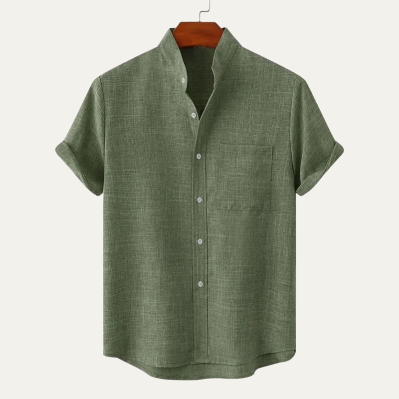 Kendrick | Solid Colour Soft Linen Button Up Shirt