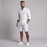 Abel | Men's Linen Shirt and Shorts Two Piece Summer Set