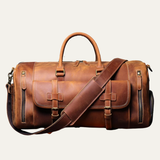 Edric | Genuine Leather Weekend Travel Duffle Bag for Men