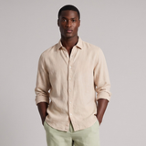 Jethro | Men's Cotton Linen Short Sleeve Button Up Shirt
