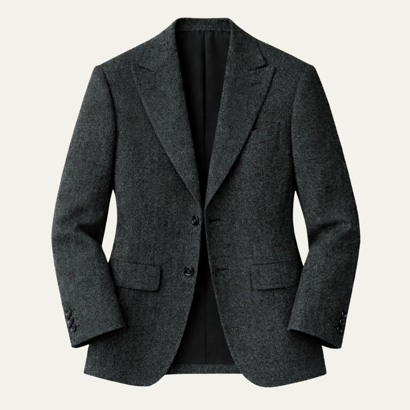 Logan | Tailored Tweed Fishbone Blazer Jacket