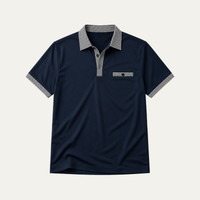 Miles | Contrast Collar Short Sleeve Polo Shirt