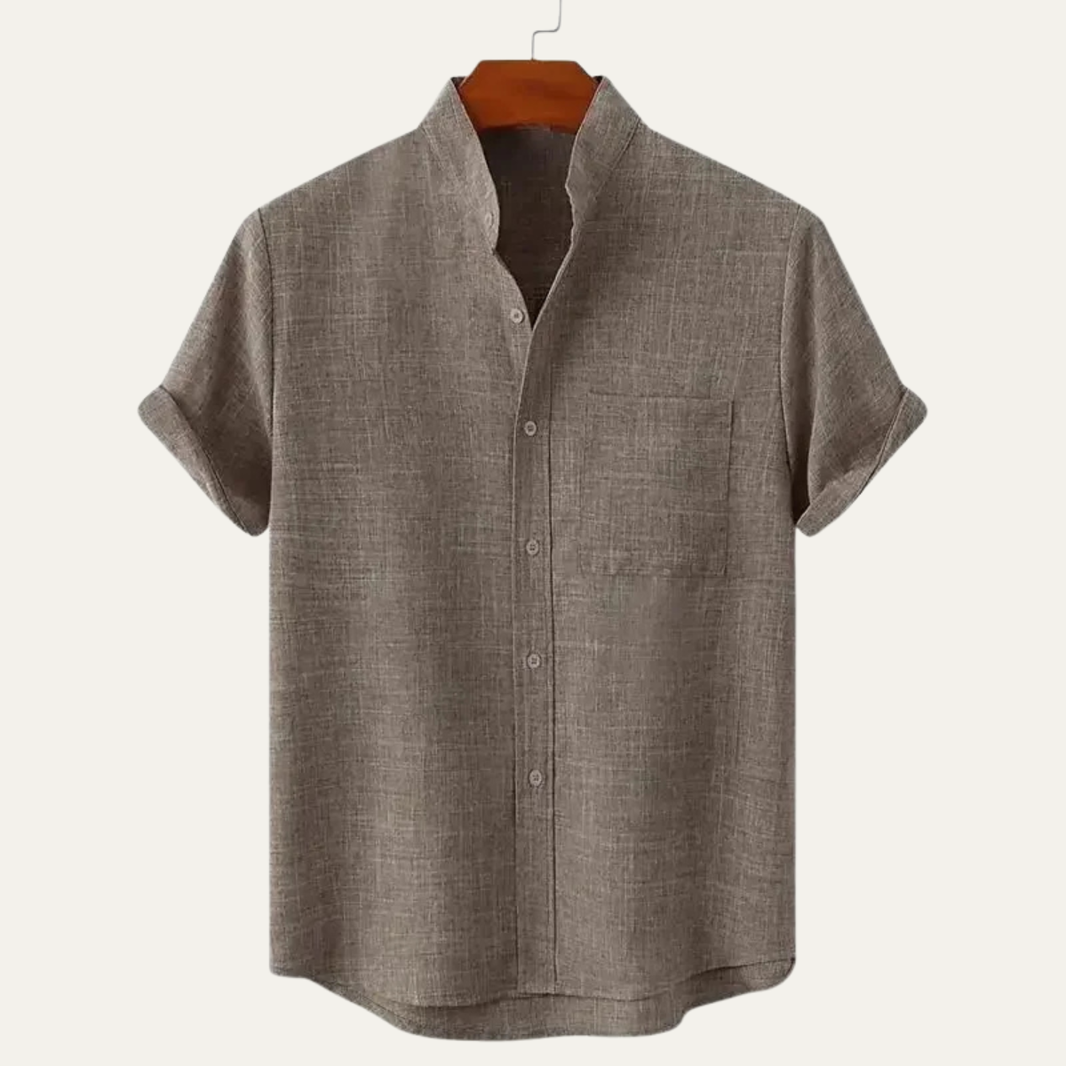 Kelvin | Cotton Linen Short Sleeve Button Up Casual Shirt