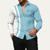 Alastair button-up shirt in Sky Blue