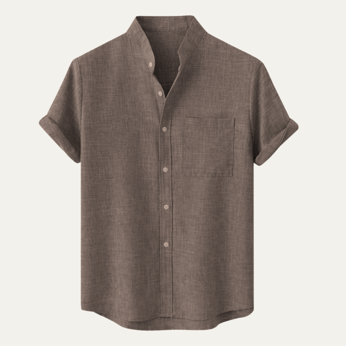 Kelvin | Cotton Linen Short Sleeve Button Up Casual Shirt