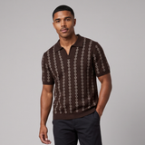 Jay | Men's Patterned Knit Polo Shirt