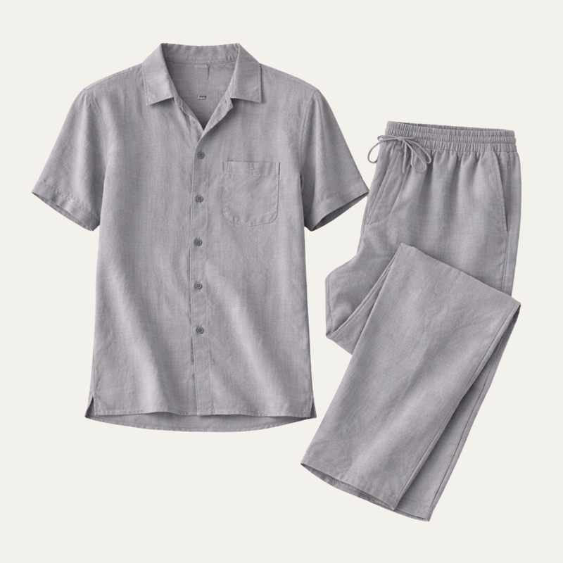 Thatcher linen pyjama set detail view