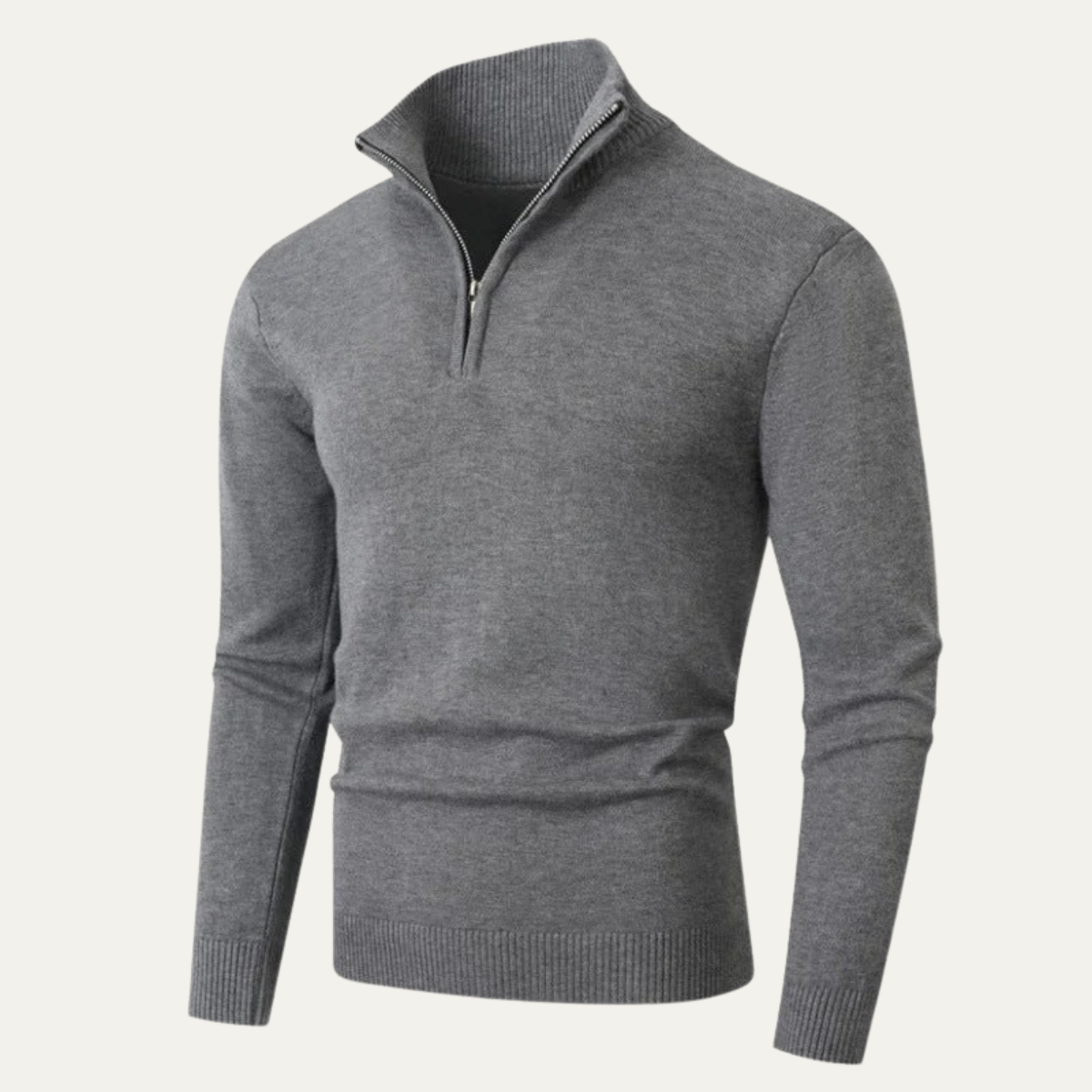 Monroe | Slim Fit Half Zip Knit Jumper