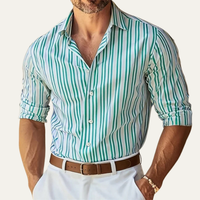 Vaughn striped shirt in Light Green