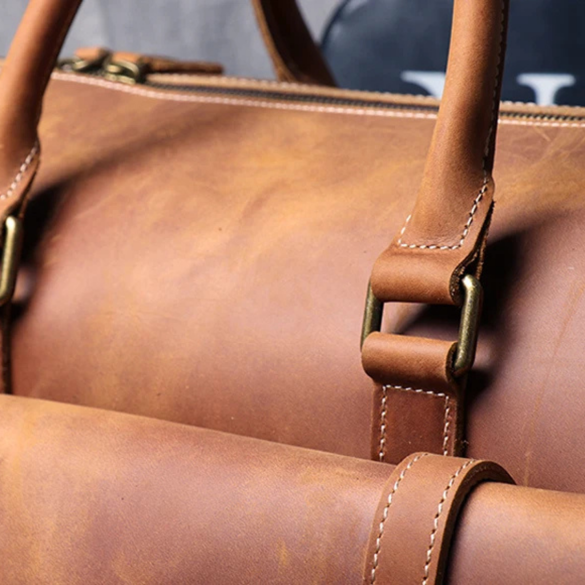 Edric | Genuine Leather Weekend Travel Duffle Bag for Men