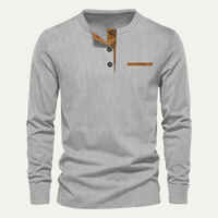 Maurice | Ribbed Long Sleeve Henley Jumper for Men
