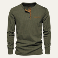 Maurice | Ribbed Long Sleeve Henley Jumper for Men