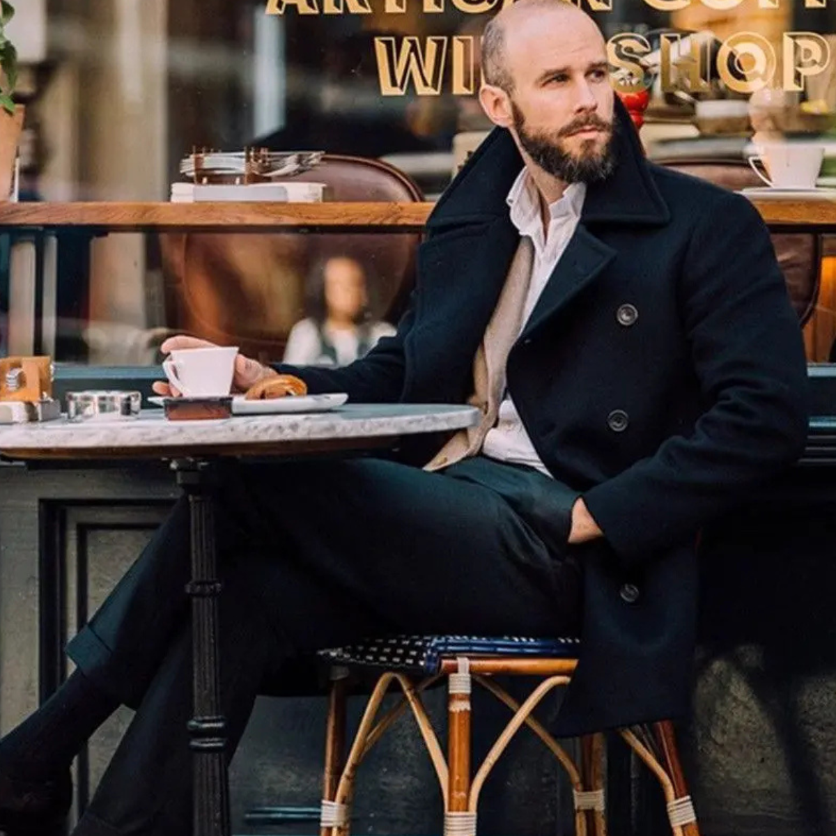 Draycott coat in Black, fourth view